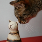 Keramik Zaungast Katze von isi-way.com