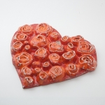 Keramik Herz mit Rosen