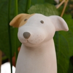 Keramik Zaungast Hund